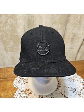 Ambiguous “Ambig” Est/1995 Solid Black Adjustable Strapback Hat